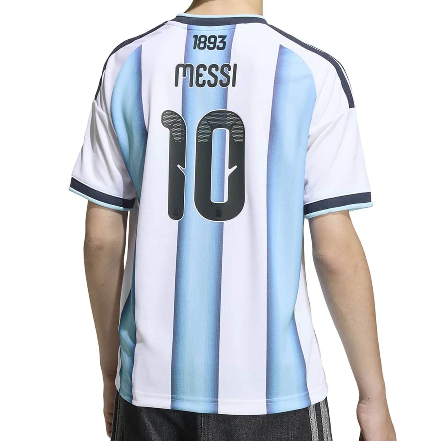 adidas Kid's Argentina World Cup 2026 Home Jersey w/ Messi #10 Printing