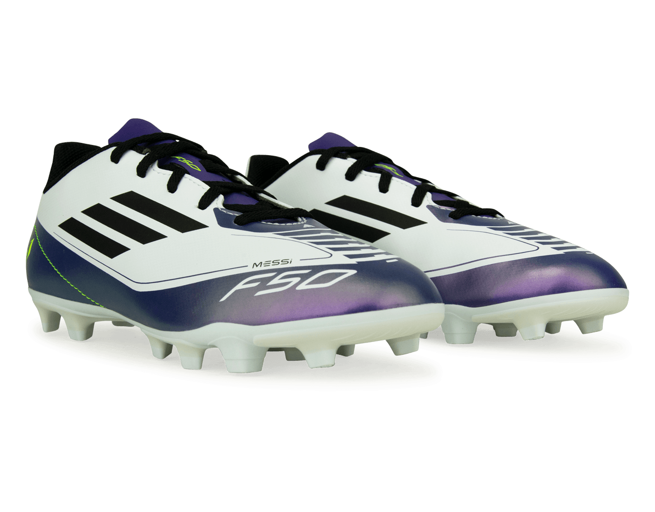 adidas Kids F50 Club Messi FxG White/Black/Purple