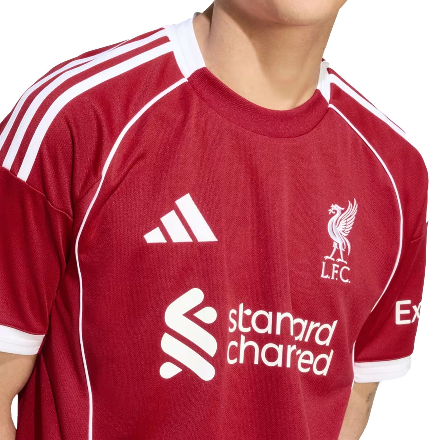 adidas Men's Liverpool 2025/26 Home Jersey Strawberry Red/White