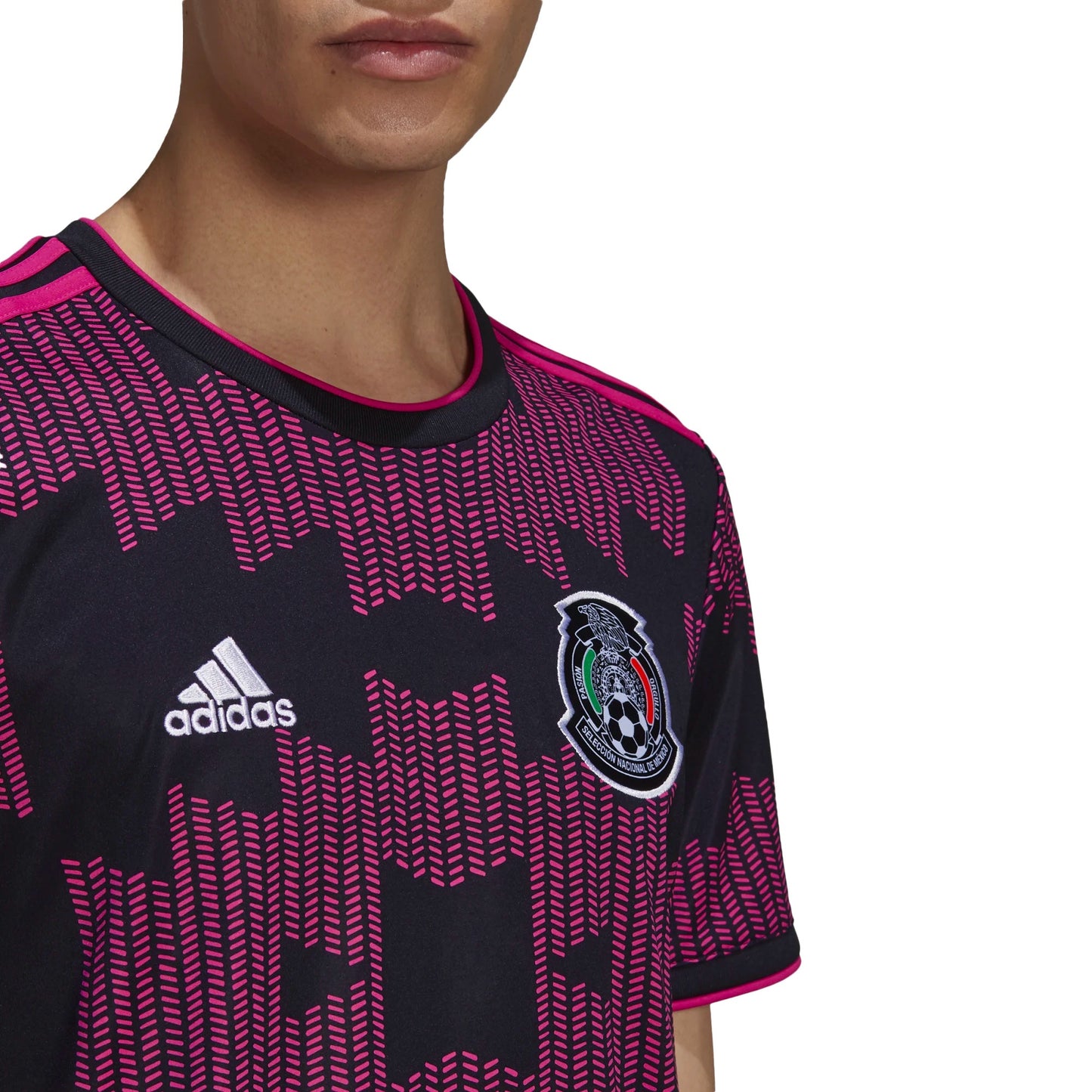 adidas Men's Mexico 2021/22 Home Jersey Black/Real Magenta