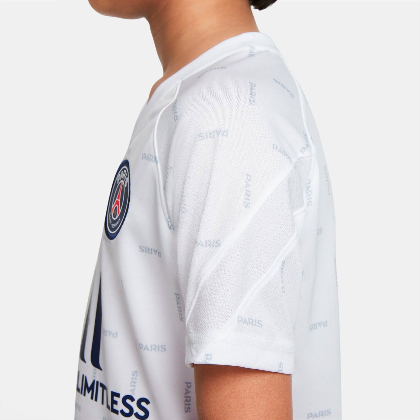 Nike Kids PSG Fourth Pre-Match Training Jersey 2022 Grey/Navy