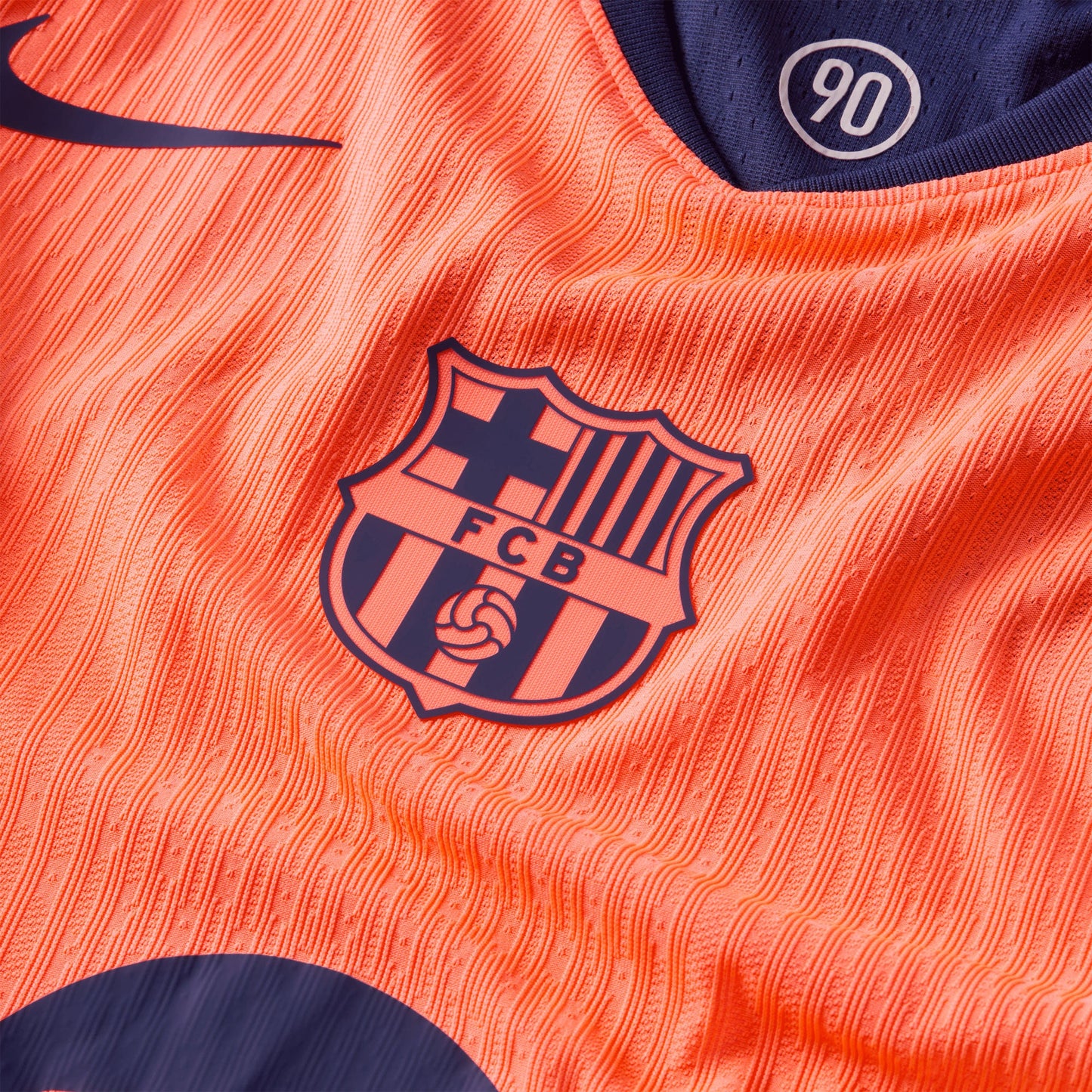 Nike Men's FC Barcelona 2025/26 Dri-FIT ADV Third Jersey Bright Mango/Midnight Navy