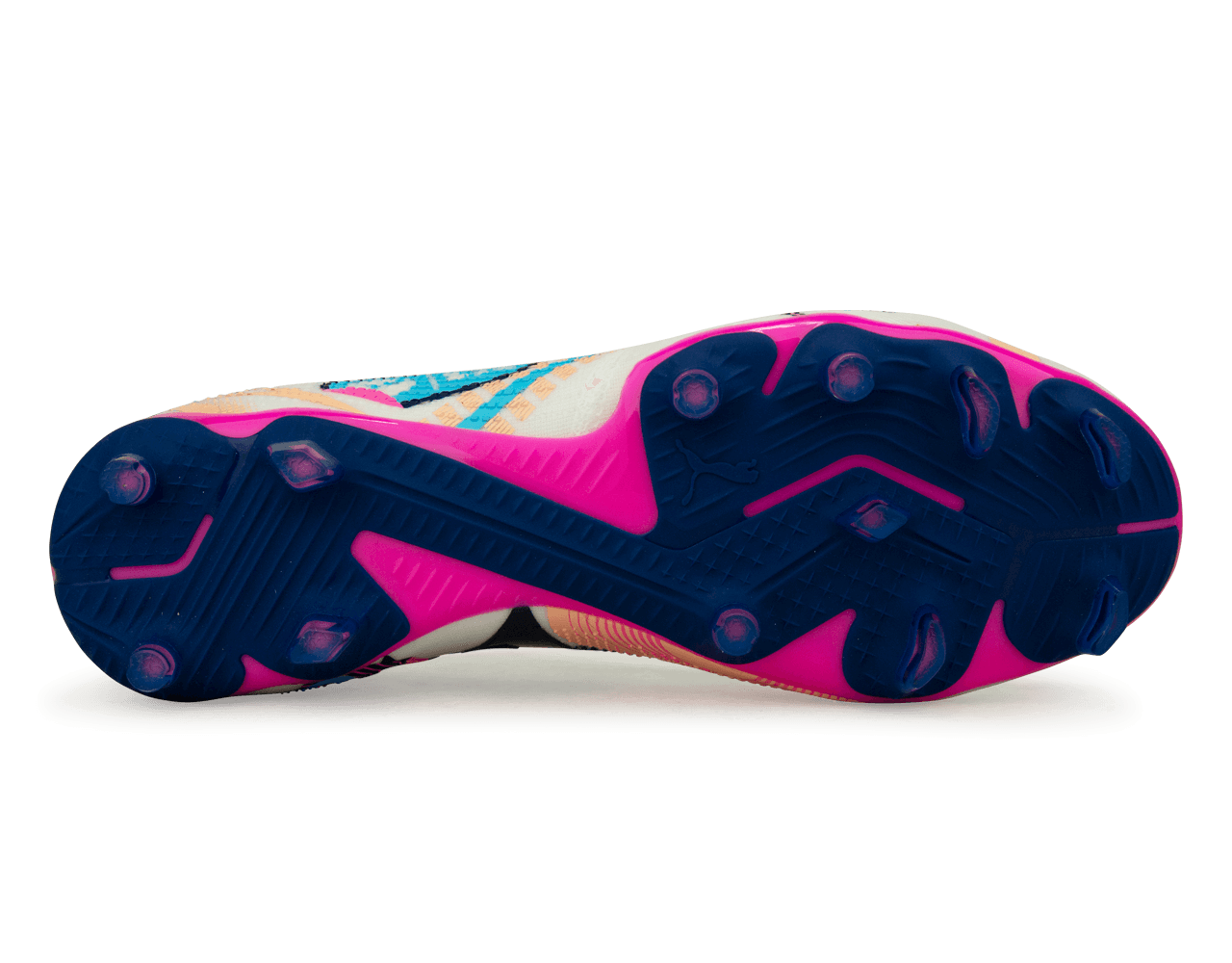 PUMA Men's Future 7 Match Volume Up FG/AG White/Luminous Blue