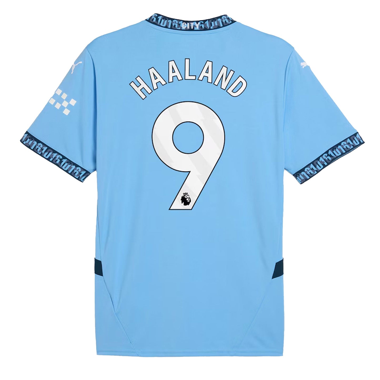 PUMA Men's Manchester City 2024/25 Home Jersey w/Haaland #9 Printing