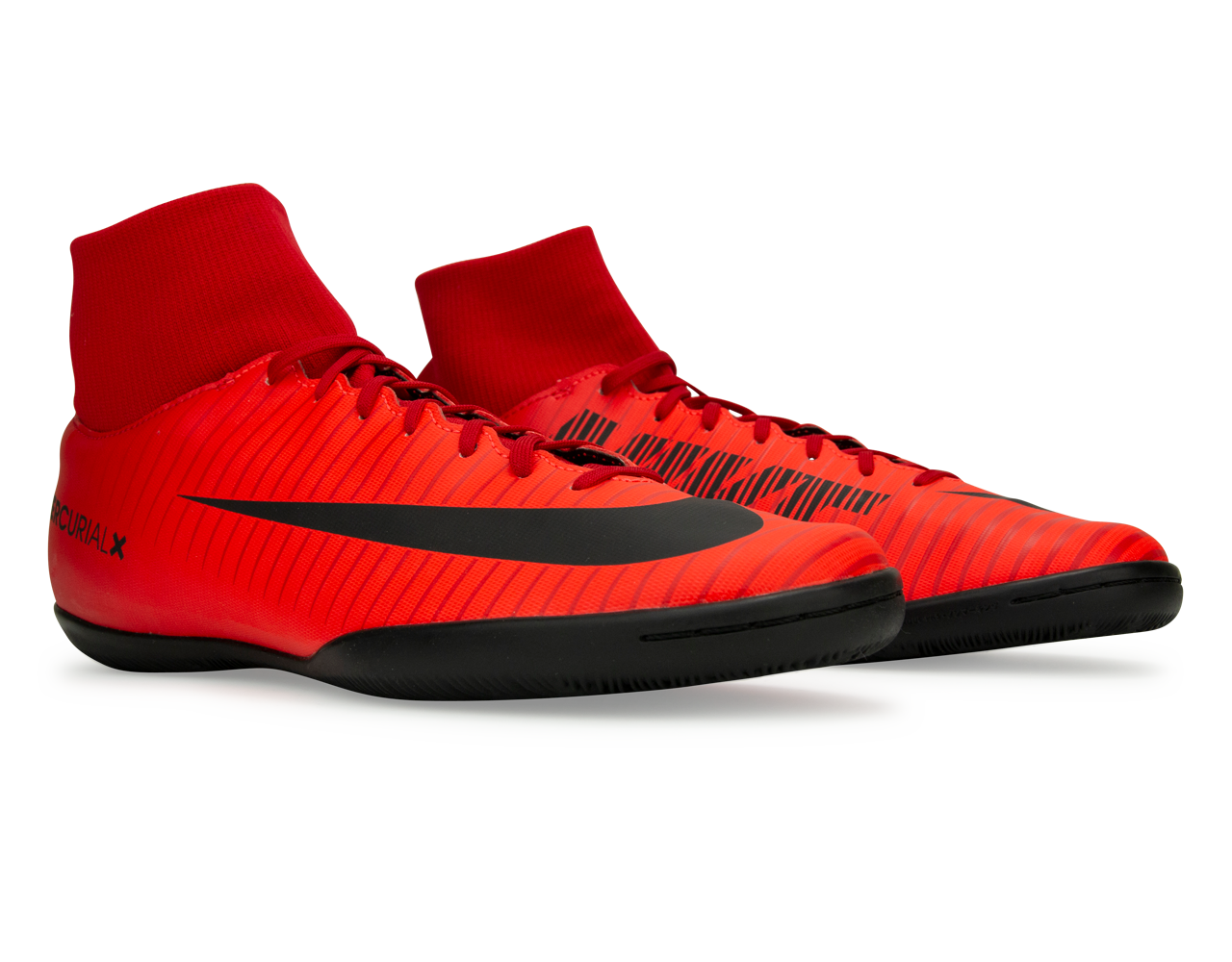Nike Men's MercurialX Victory VI DF Indoor Soccer Shoes  University Red/Black