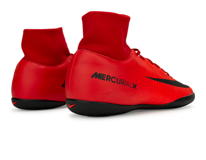 Nike Men's MercurialX Victory VI DF Indoor Soccer Shoes  University Red/Black