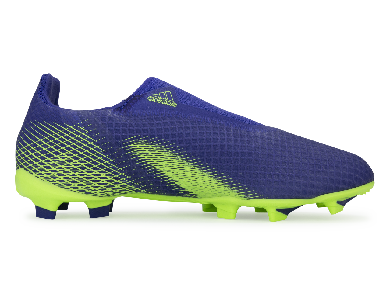 adidas Kids X Ghosted.3 Laceless FG Energy Ink/Signal Green