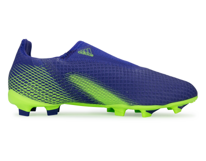 adidas Kids X Ghosted.3 Laceless FG Energy Ink/Signal Green