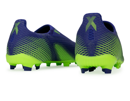 adidas Kids X Ghosted.3 Laceless FG Energy Ink/Signal Green