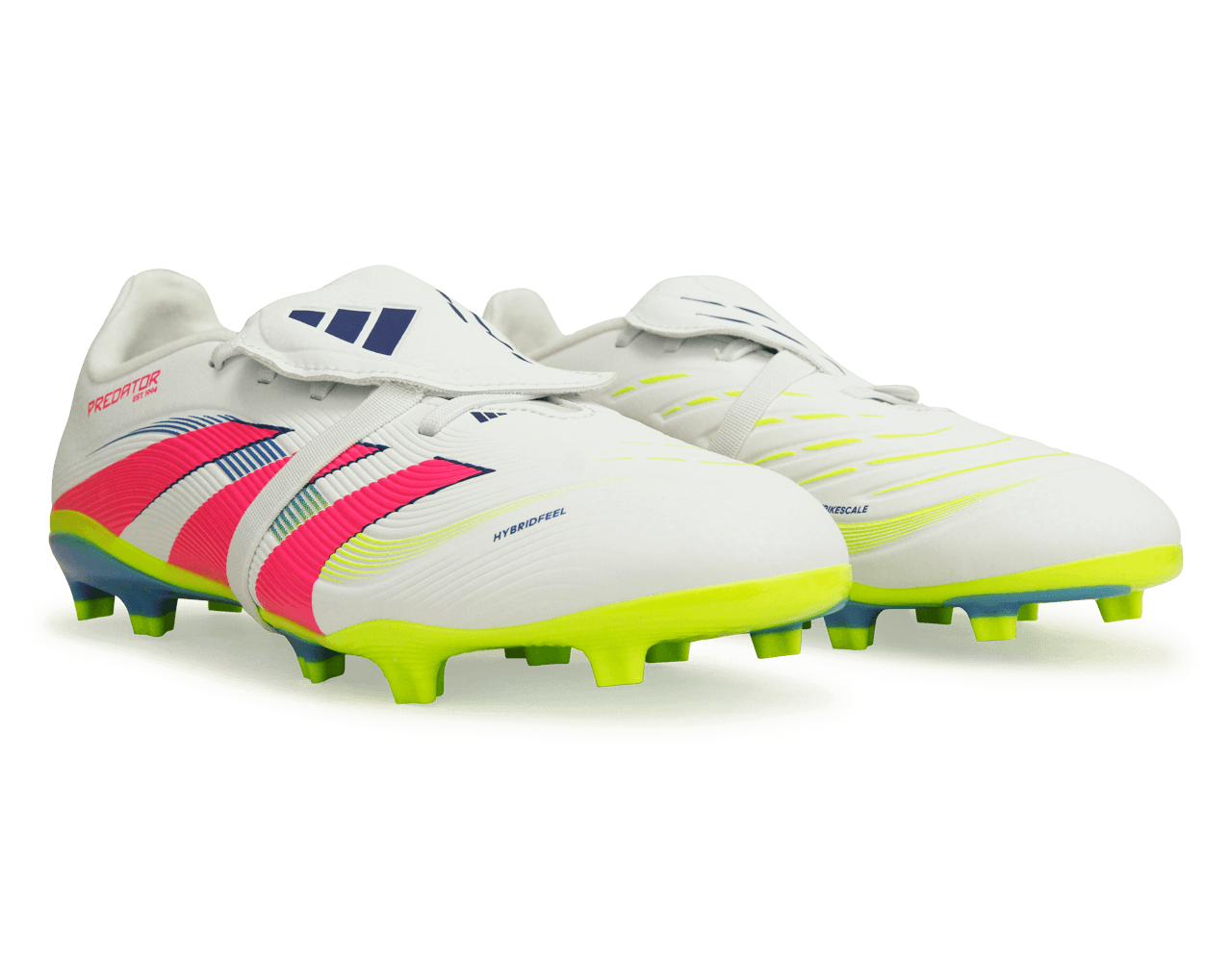 adidas Kids Predator League Foldover Tongue FG White/Pink/Lemon