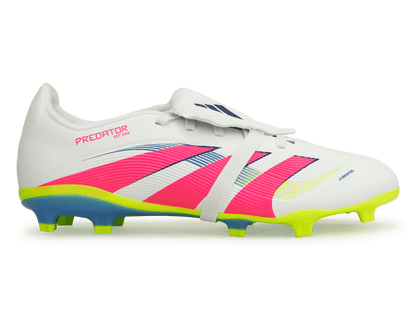 adidas Kids Predator League Foldover Tongue FG White/Pink/Lemon