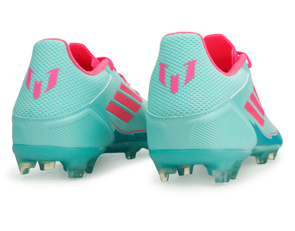 adidas Men's F50 League Messi FG/MG Flash Aqua/Pink