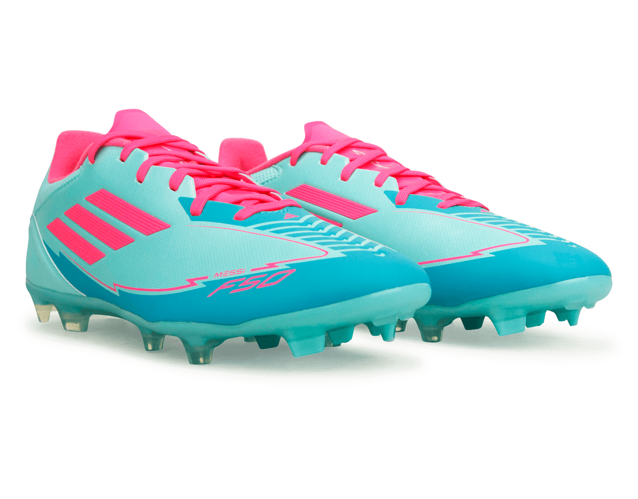 adidas Men's F50 League Messi FG/MG Flash Aqua/Pink