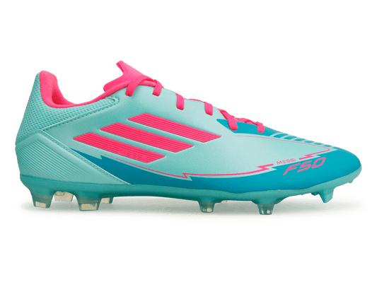 adidas Men's F50 League Messi FG/MG Flash Aqua/Pink
