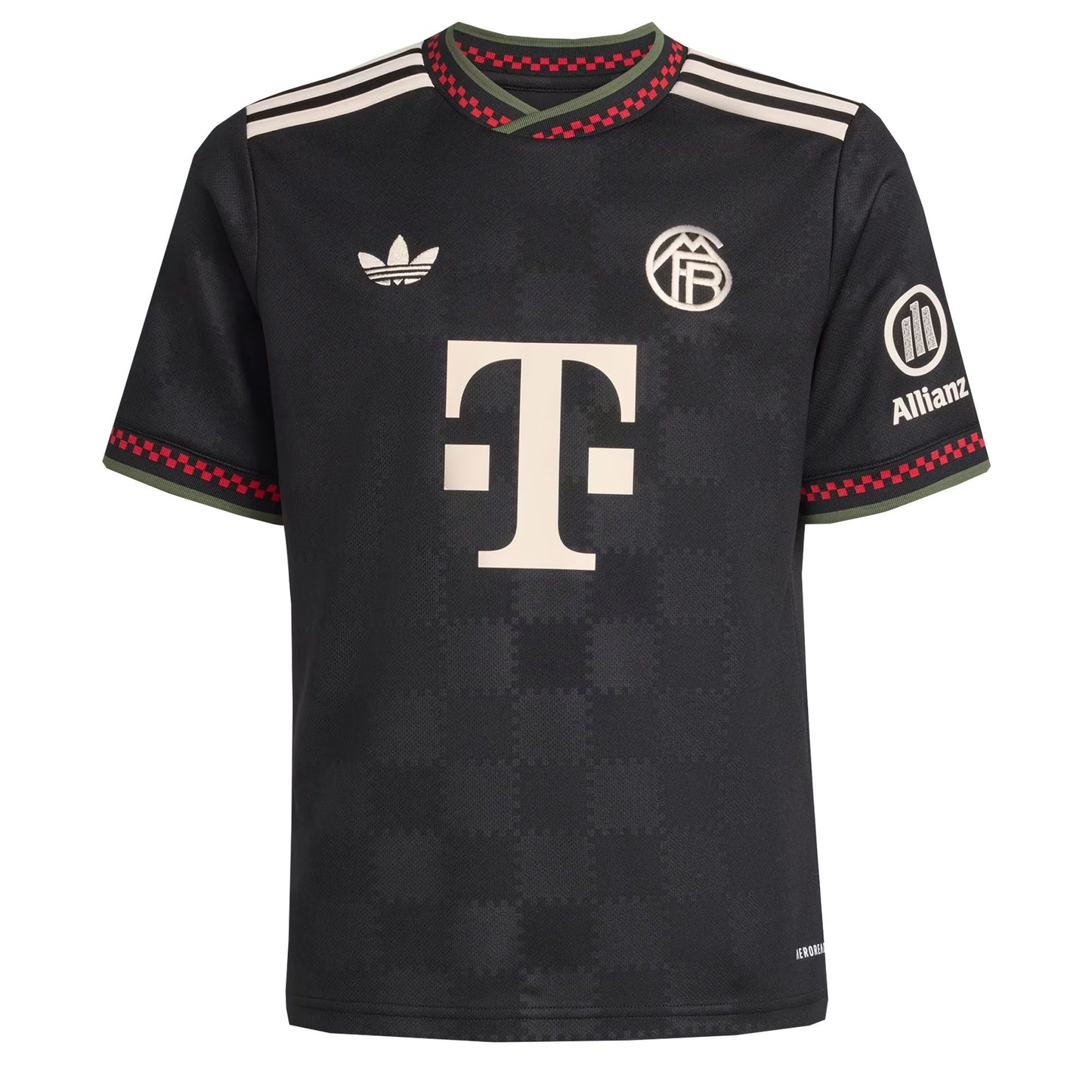 adidas Kids Bayern Munich 2025/26 Third Jersey Black/Halo Ivory