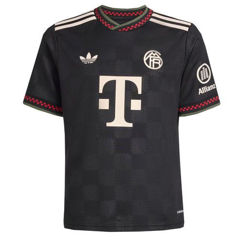 adidas Kids Bayern Munich 2025/26 Third Jersey Black/Halo Ivory