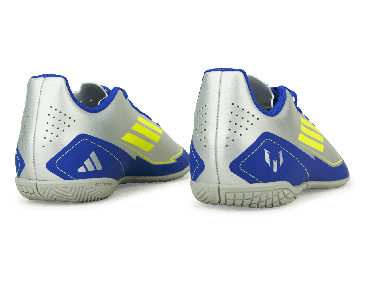 adidas Kids F50 Club Messi IN Silver/Volt/Blue