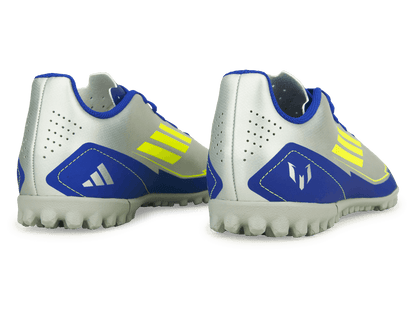 adidas Kids F50 Club Messi TF Silver/Volt/Blue