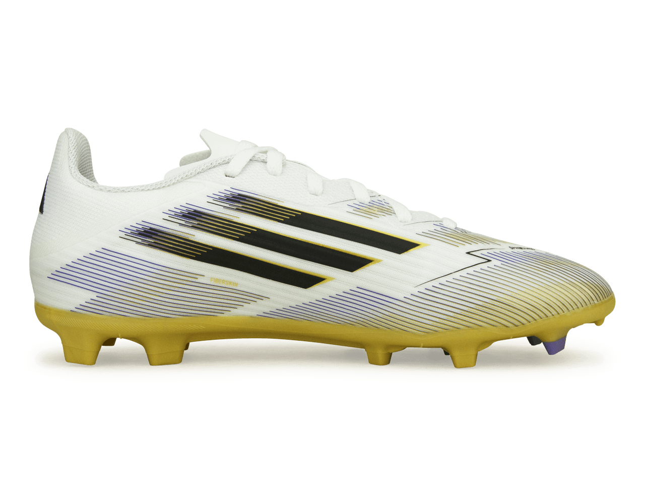 adidas Kids F50 League FG/MG White/Black/Gold