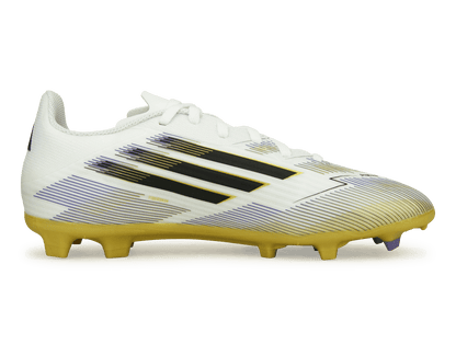 adidas Kids F50 League FG/MG White/Black/Gold
