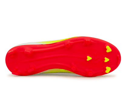 adidas Kids F50 League FG/MG White/Black/Yellow