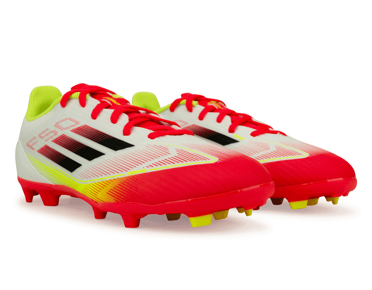 adidas Kids F50 League FG/MG White/Black/Yellow