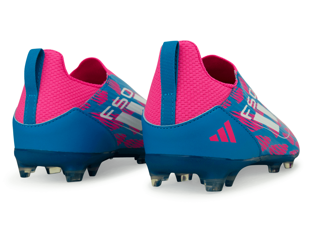 adidas Kids F50 League Laceless FG/MG Blue/White/Pink
