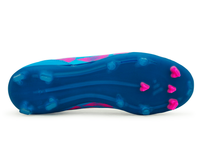 adidas Kids F50 League Laceless FG/MG Blue/White/Pink