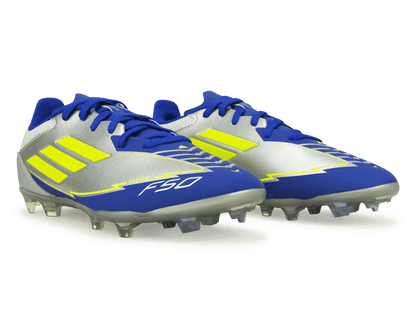adidas Kids F50 League Messi FG/MG Silver/Volt/Blue