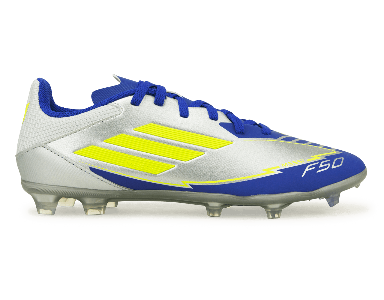 adidas Kids F50 League Messi FG/MG Silver/Volt/Blue