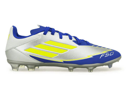 adidas Kids F50 League Messi FG/MG Silver/Volt/Blue