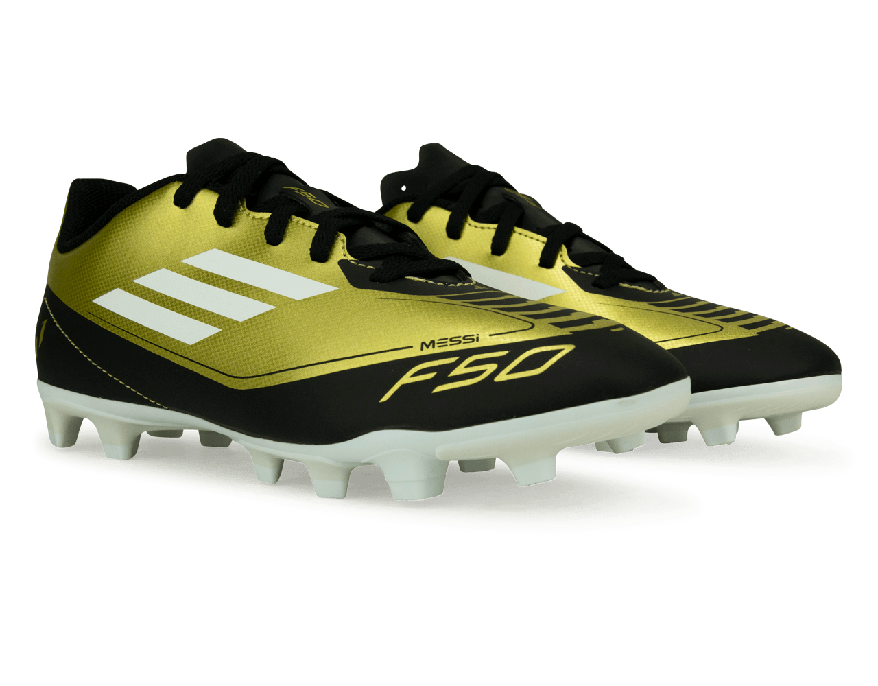 adidas Kids F50 Messi Club FxG Gold/White/Black