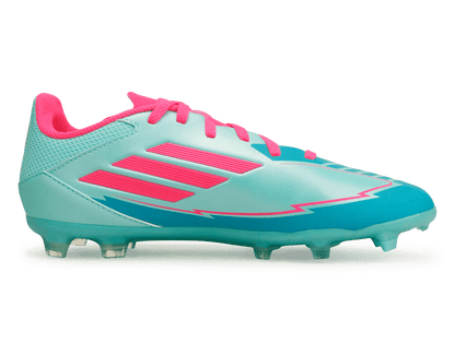 adidas Kids F50 League Messi FG/MG Flash Aqua/Pink