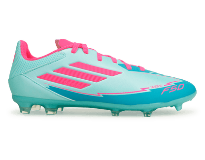adidas Kids F50 League Messi FG/MG Flash Aqua/Pink