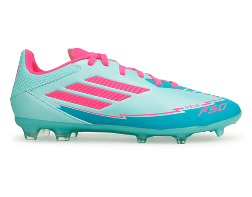 adidas Kids F50 League Messi FG/MG Flash Aqua/Pink