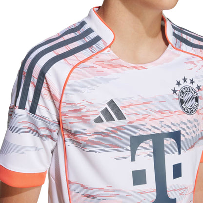 adidas Kids FC Bayern Munich 2025/26 Away Jersey White