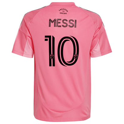 adidas Kids Inter Miami 2025/26 Home Jersey w/ Messi #10 Printing