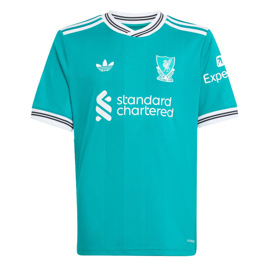 adidas Kids Liverpool 2025/26 Third Jersey Green/White