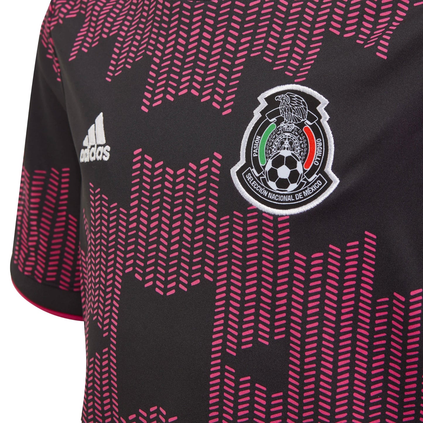 adidas Kids Mexico 2021/22 Home Jersey Black/Real Magenta