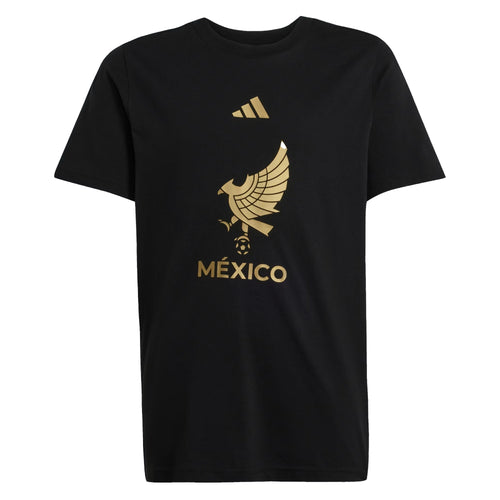 adidas Kids Mexico Gold 2025/26 DNA Tee Black/Gold