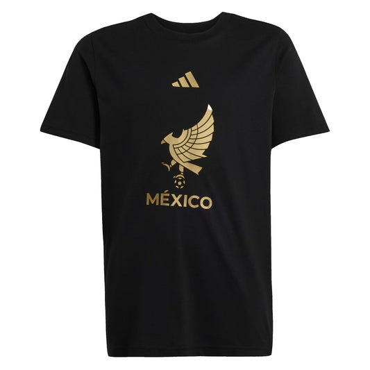 adidas Kids Mexico Gold 2025/26 DNA Tee Black/Gold