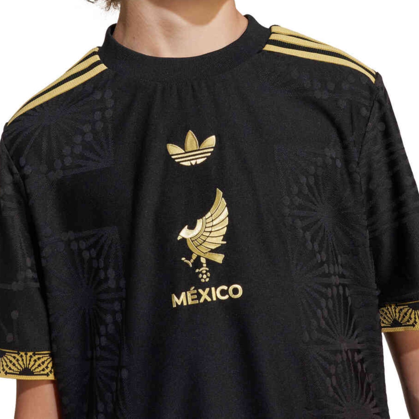adidas Kids Mexico Gold 2025/26 Jersey Black/Gold