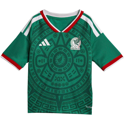 adidas Kids Mexico World Cup 2026 Home Mini Kit Green/White