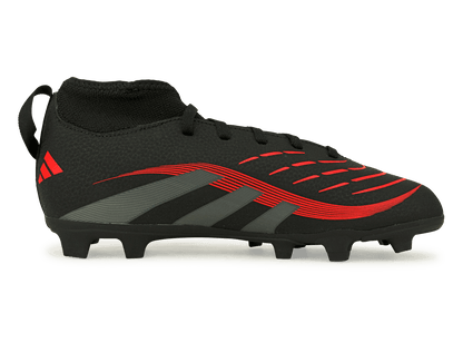 adidas Kids Predator Club Sock FG/MG Black/Metallic/Red