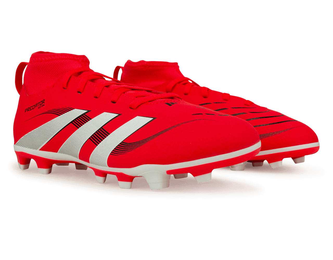 adidas Kids Predator Club Sock FG/MG Red/White/Black
