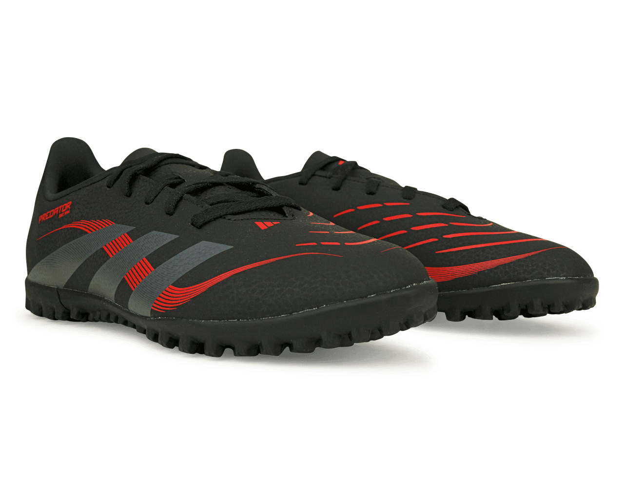 adidas Kid's Predator Club TF Core Black/Grey/Red