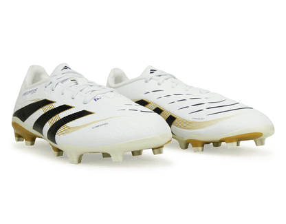 adidas Kids Predator League FG/MG White/Black/Gold