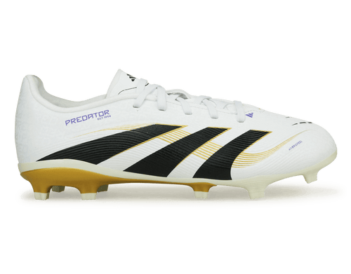 adidas Kids Predator League FG/MG White/Black/Gold