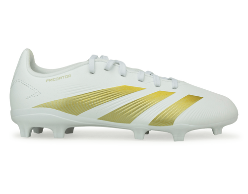 adidas Kids Predator League FG White/Gold