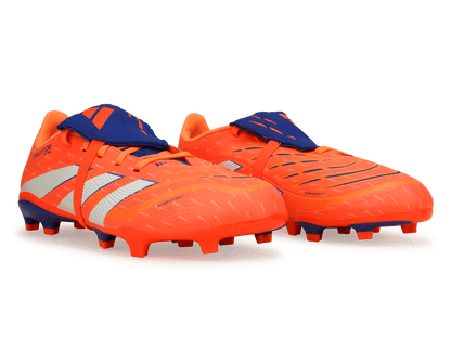 adidas Kids Predator League Foldover Tongue FG/MG Signal Coral/White